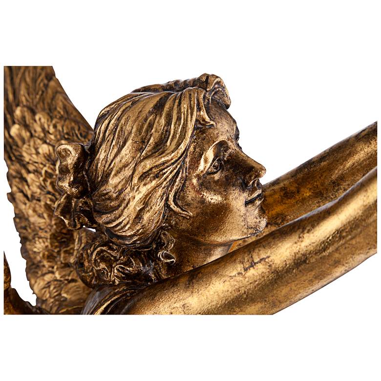 Image 6 Golden Angel 38 1/2 inch High Statue Candle Holder more views