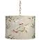 Golden Bamboo 15" Wide Antique Brass Shaded Pendant Light