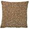 Golden Beaded Gold 20" Square Decorative Throw Pillow
