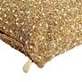 5_Golden Beaded Gold 20" Square Decorative Throw Pillow more views