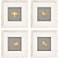 Golden Birds II 16" Square 4-Piece Framed Wall Art Set