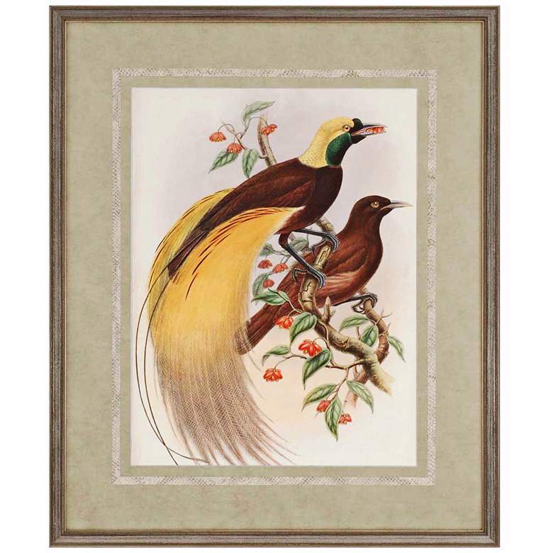 Image 1 Golden Birds of Paradise 34 inch High Framed Wall Art
