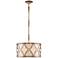 Golden Bronze Criss-Cross 19 3/4" Wide Pendant Light