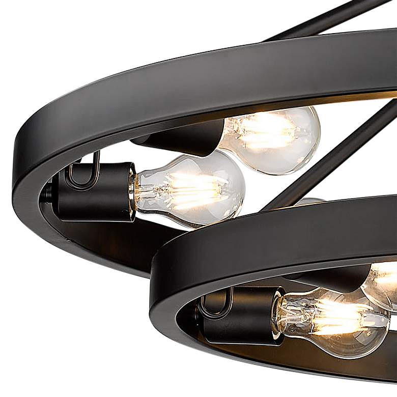 Image 3 Golden Castile 32" Wide Matte Black 15-Light Ring Ceiling Light more views