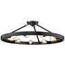 2_Golden Castile 32" Wide Matte Black 9-Light Ring Ceiling Light