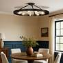 3_Golden Castile 32" Wide Matte Black 9-Light Ring Ceiling Light more views