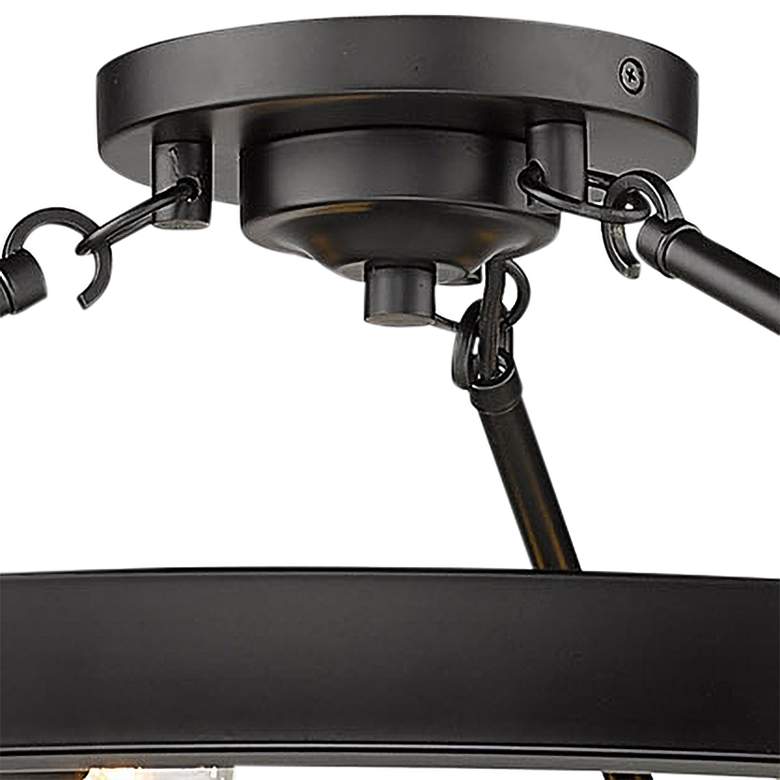 Image 4 Golden Castile 32" Wide Matte Black 9-Light Ring Ceiling Light more views