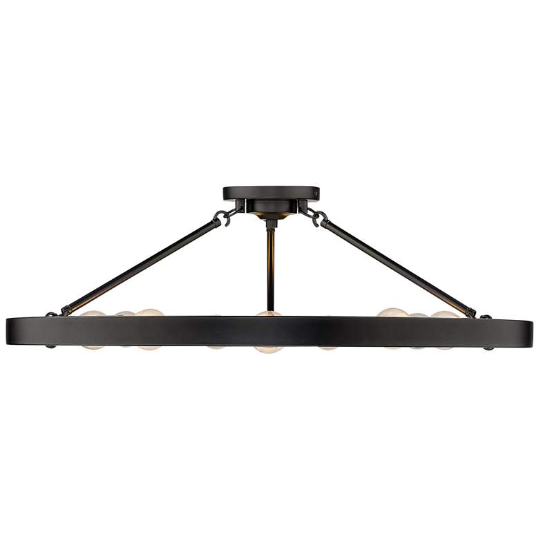 Image 5 Golden Castile 32" Wide Matte Black 9-Light Ring Ceiling Light more views
