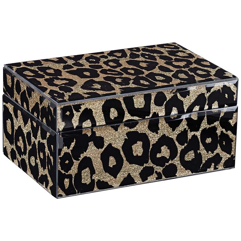Image 1 Golden Cheetah Black Jewelry Box