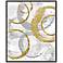 Golden Circles I 37 3/4" High Framed Canvas Wall Art
