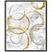 Golden Circles II 37 3/4" High Framed Canvas Wall Art