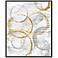 Golden Circles II 37 3/4" High Framed Canvas Wall Art