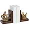 Golden Crowns 6" High King and Queen Antique Bookends Set