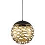 2_Golden Eclipse 14"W Coal and Honey Gold LED Pendant Light