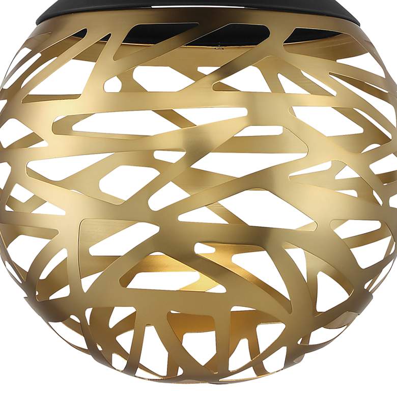 Image 3 Golden Eclipse 14"W Coal and Honey Gold LED Pendant Light more views
