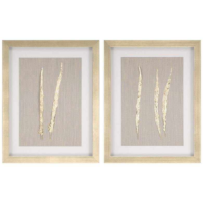 Image 1 Golden Feather I 2-Piece 28 inch High Framed Wall Art Set