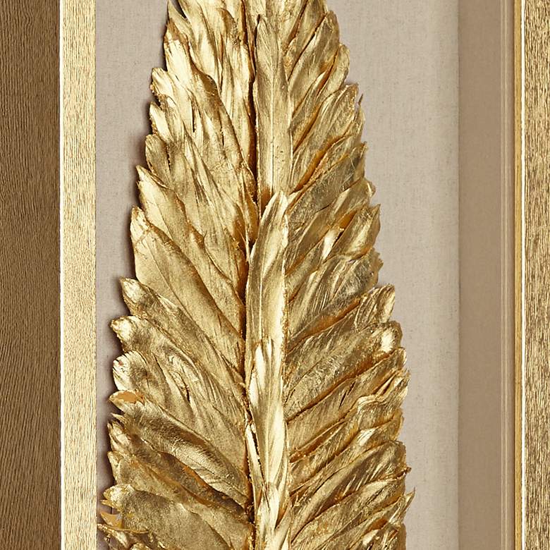 Image 4 Golden Feathers 31 1/2 inch High Wall Art Set of 3 more views