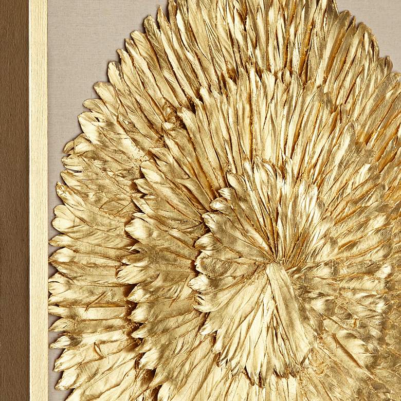 Golden Feathers 31 1/2&quot; High Wall Art Set of 3 more views