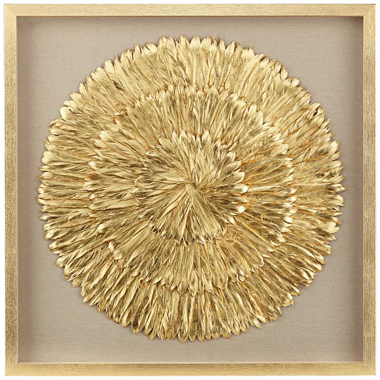 Image 7 Golden Feathers 31 1/2" High Wall Art Set of 3 more views