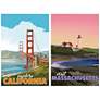 Golden Gate and Massachusetts 24" x 36" 2-Piece Wall Art Set