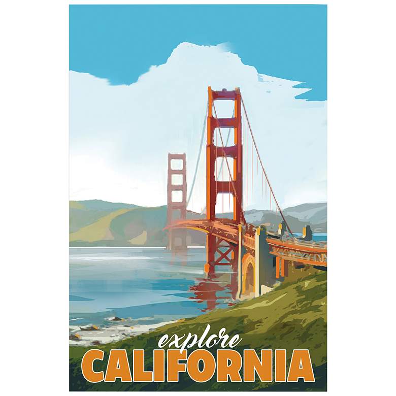 Image 2 Golden Gate Gaze 24" x 36" Frameless Printed Glass Wall Art