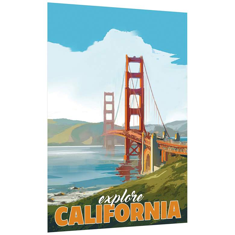 Image 3 Golden Gate Gaze 24 inch x 36 inch Frameless Printed Glass Wall Art more views