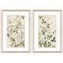 2_Golden Green Branches 20"W x 32"H Framed Art Set of 2