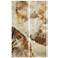 Golden Layers I" Abstract art on Gold Shagreen Wrapped Canvas Wall Art