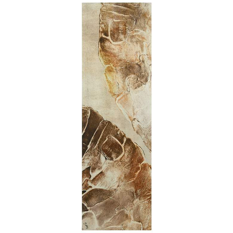 Image 1 Golden Layers I" Rendered on Gold Shagreen Wrapped Canvas Wall Art