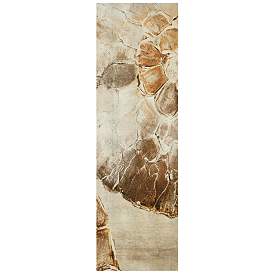 Image1 of Golden Layers II" Rendered on Gold Shagreen Wrapped Canvas Wall Art