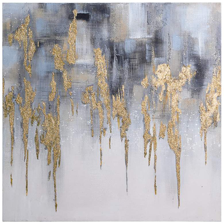 Image 3 Golden Lighting 1 36" Square Metallic Canvas Wall Art