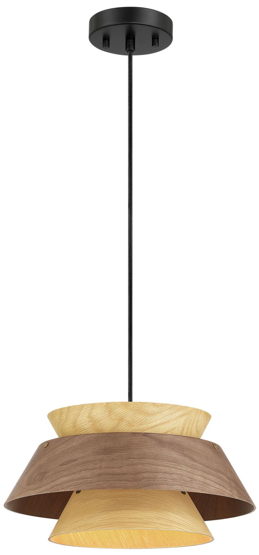 Image 2 Golden Lighting Aalto 1-light 13" Pendant in Light and Dark Walnut more views