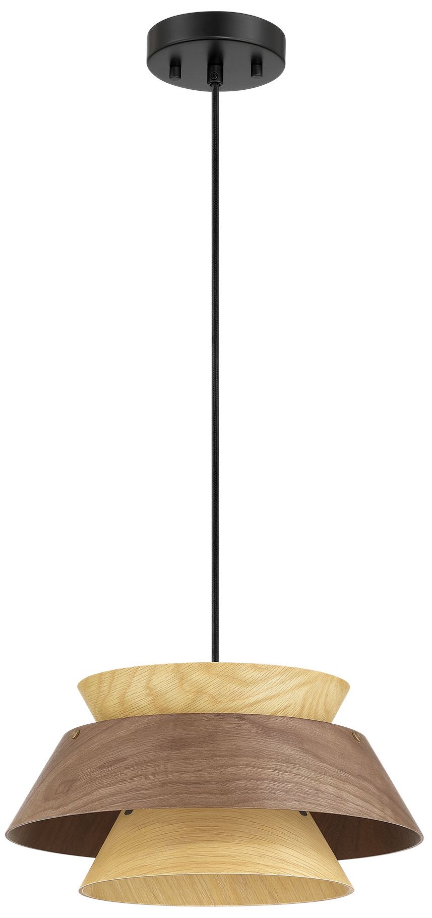 Image 3 Golden Lighting Aalto 1-light 13" Pendant in Light and Dark Walnut more views