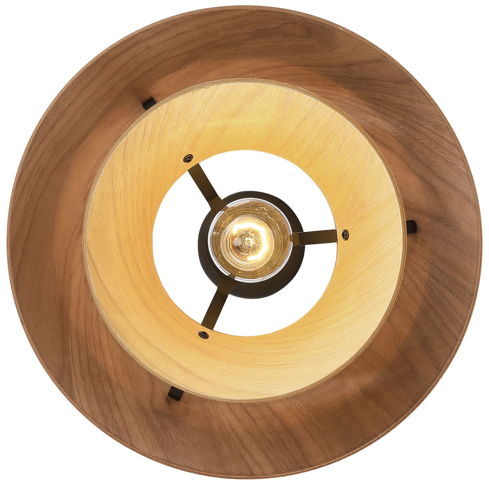 Image 4 Golden Lighting Aalto 1-light 13" Pendant in Light and Dark Walnut more views