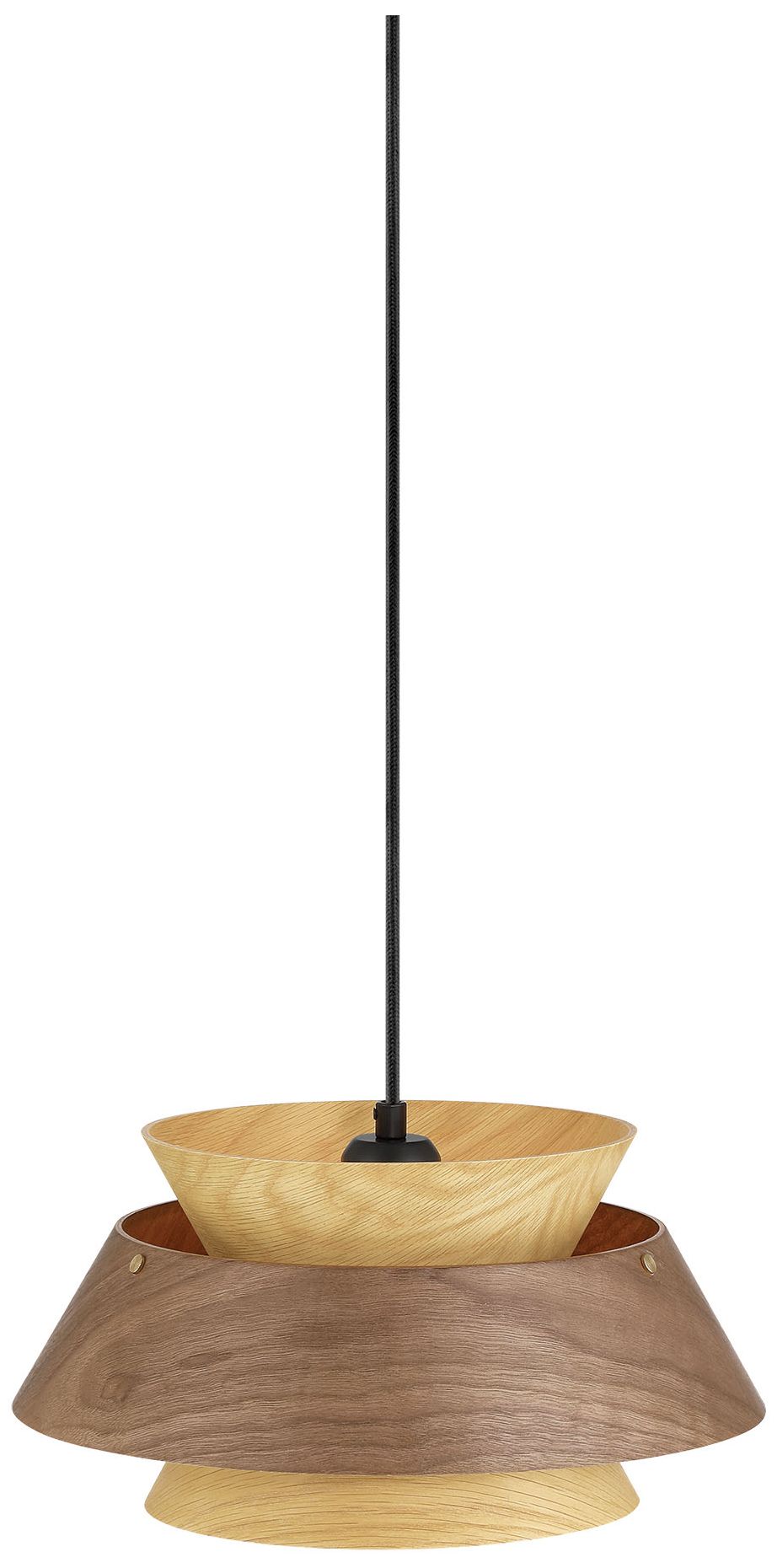 Image 5 Golden Lighting Aalto 1-light 13" Pendant in Light and Dark Walnut more views