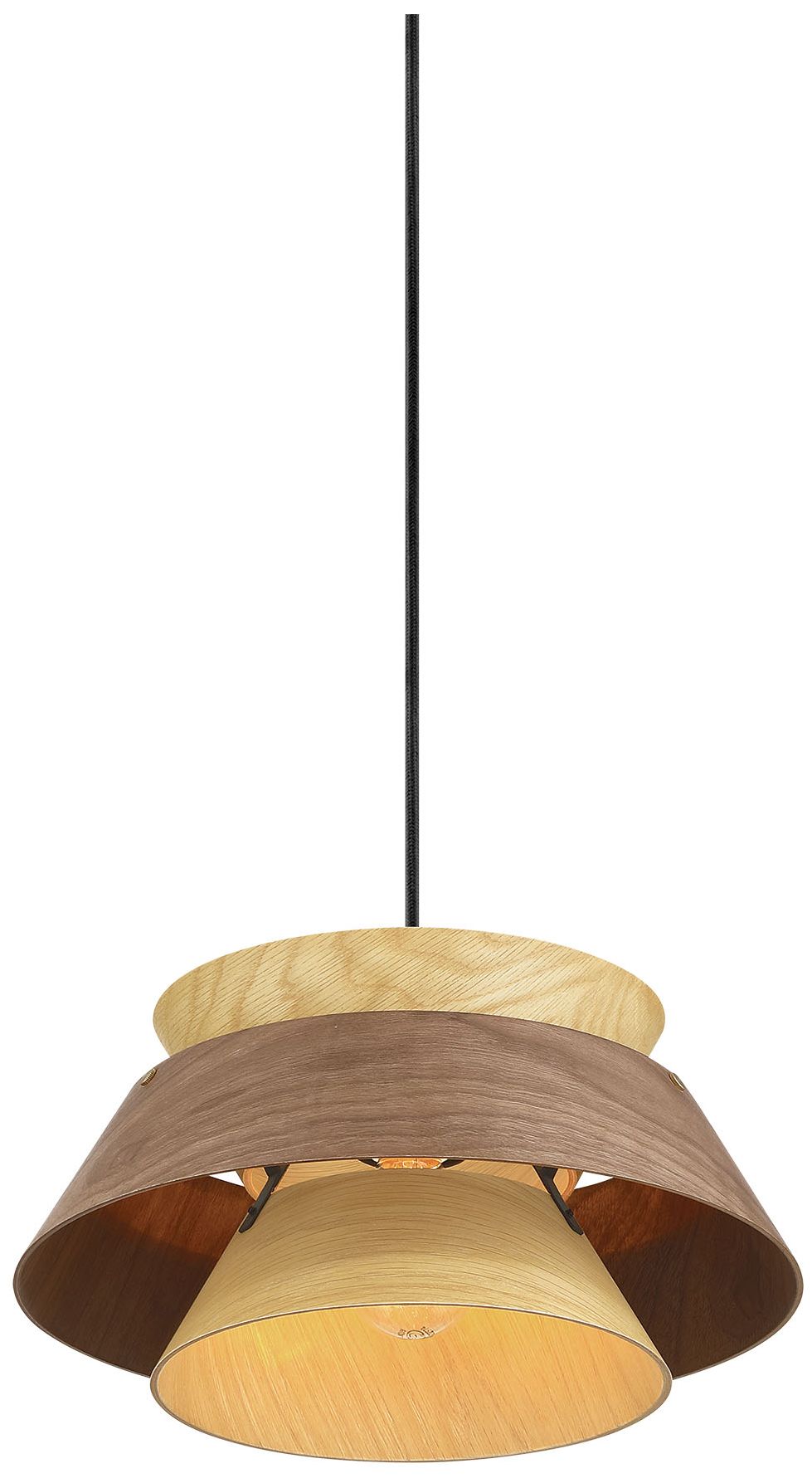 Image 6 Golden Lighting Aalto 1-light 13" Pendant in Light and Dark Walnut more views