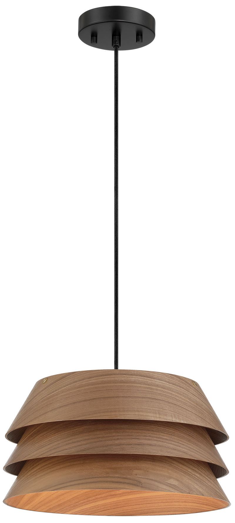 Image 2 Golden Lighting Aalto 1-light 6" Pendant in Dark Walnut more views