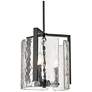 2_Golden Lighting Aenon 13" Wide Matte Black Water Glass 3-:Lght Pendant