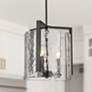 1_Golden Lighting Aenon 13" Wide Matte Black Water Glass 3-:Lght Pendant