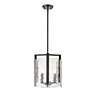 3_Golden Lighting Aenon 13" Wide Matte Black Water Glass 3-:Lght Pendant more views