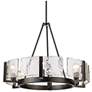2_Golden Lighting Aenon 27 3/4" Matte Black Water Glass Chandelier