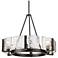 Golden Lighting Aenon 27 3/4" Matte Black Water Glass Chandelier