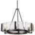 Golden Lighting Aenon 27 3/4" Matte Black Water Glass Chandelier
