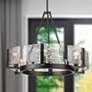 1_Golden Lighting Aenon 27 3/4" Matte Black Water Glass Chandelier
