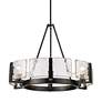 5_Golden Lighting Aenon 27 3/4" Matte Black Water Glass Chandelier more views
