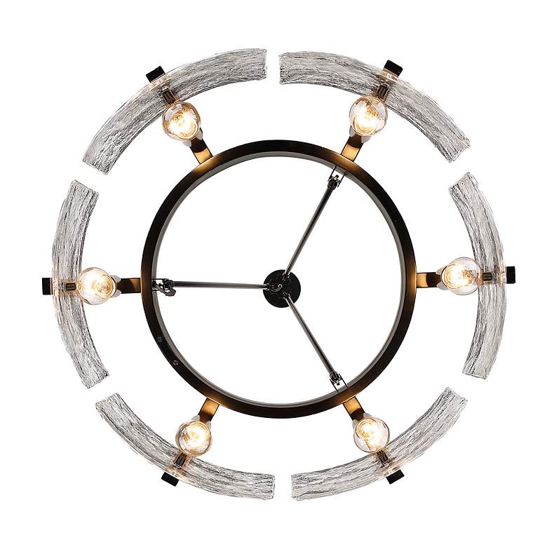 Image 7 Golden Lighting Aenon 27 3/4" Matte Black Water Glass Chandelier more views