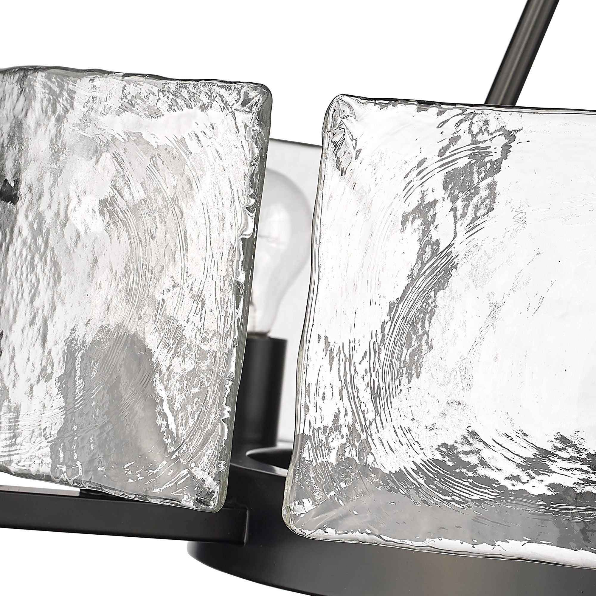 Golden Lighting Aenon 27 3/4" Matte Black Water Glass Chandelier