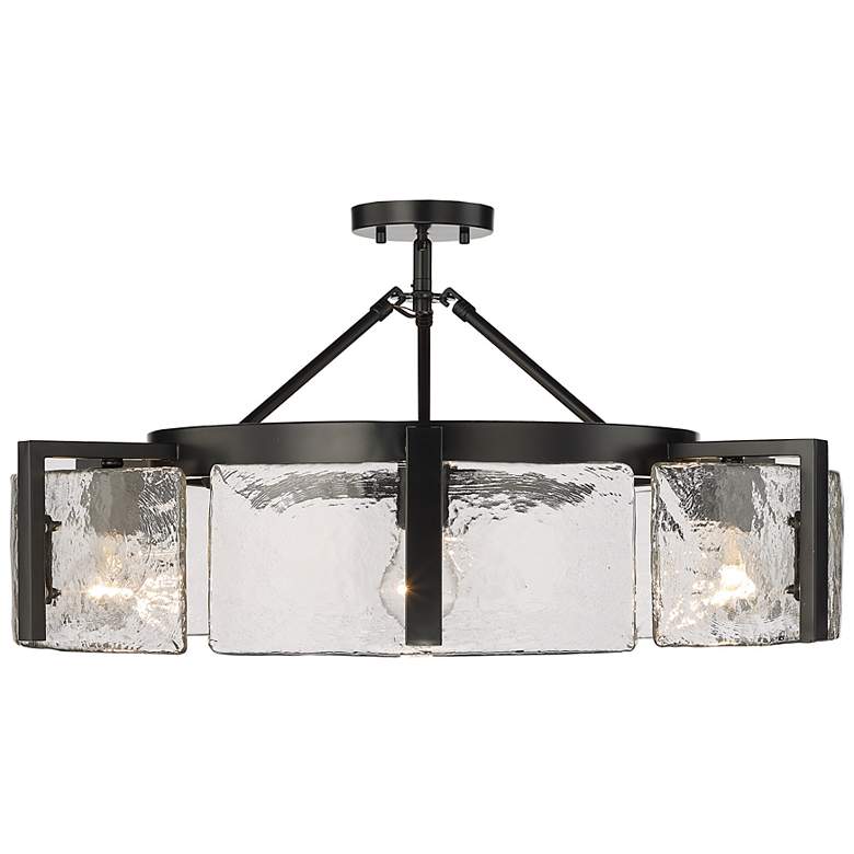 Image 2 Golden Lighting Aenon 27 3/4" Wide Matte Black 6-Light Ceiling Light more views