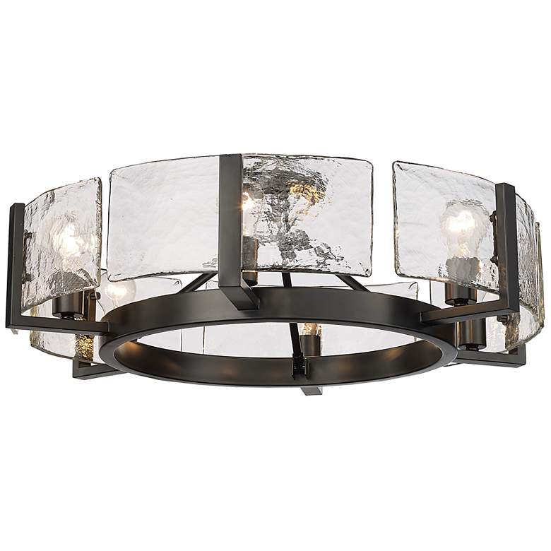 Image 3 Golden Lighting Aenon 27 3/4" Wide Matte Black 6-Light Ceiling Light more views