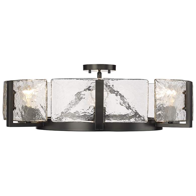 Image 4 Golden Lighting Aenon 27 3/4" Wide Matte Black 6-Light Ceiling Light more views
